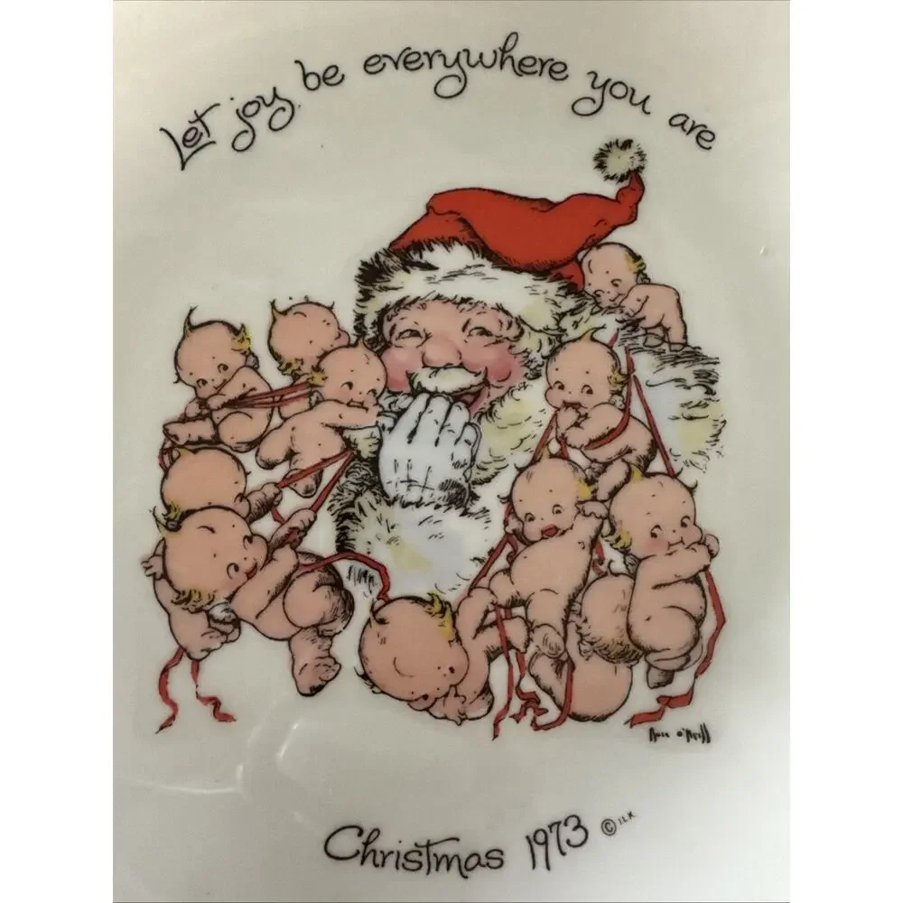 Kewpie Vintage Holiday Plate